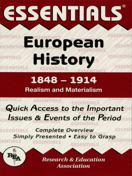 Title details for European History: 1848 to 1914 Essentials by William T. Walker - Available